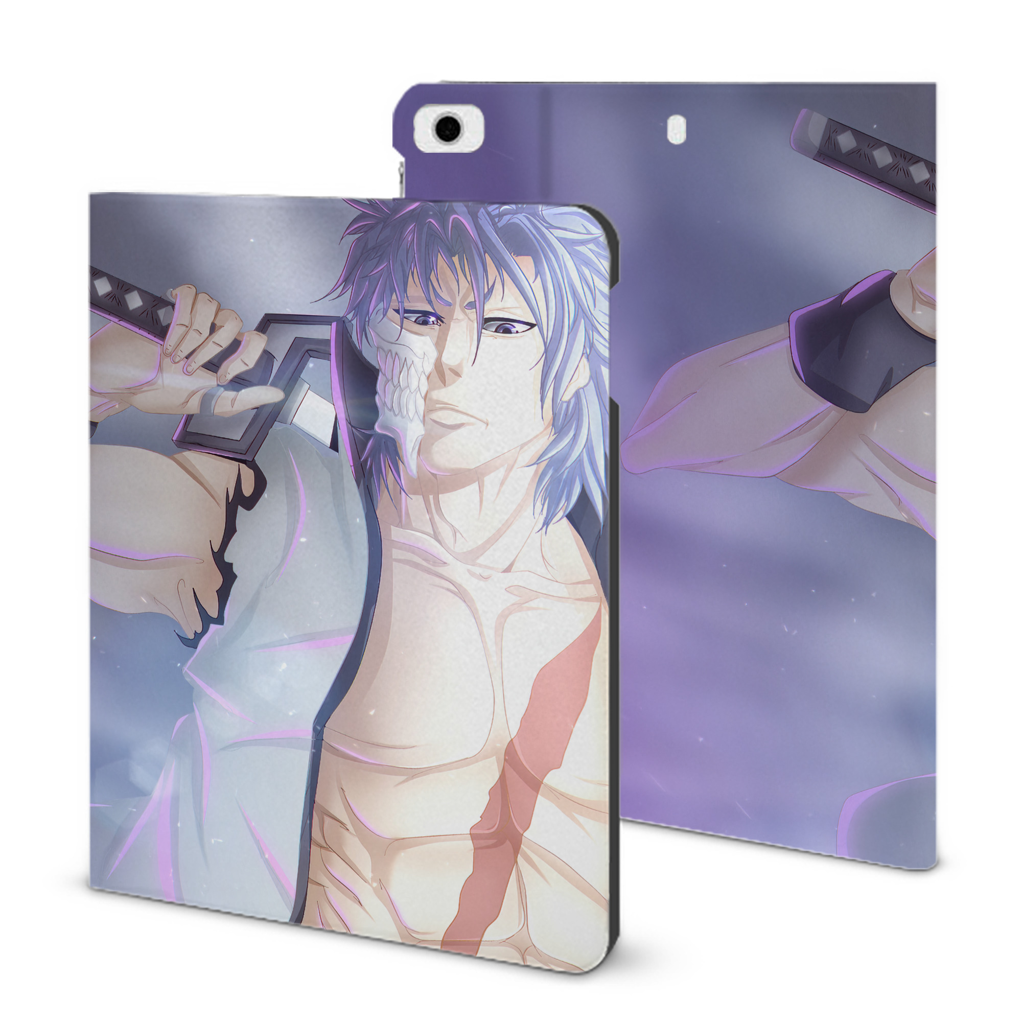 （画像用） ブリーチ BLEACH IPad ケース ブック型 PUレザー TPU 耐衝撃 軽量 薄型 ペン収納なし 全面保護 IPad 各モデル対応